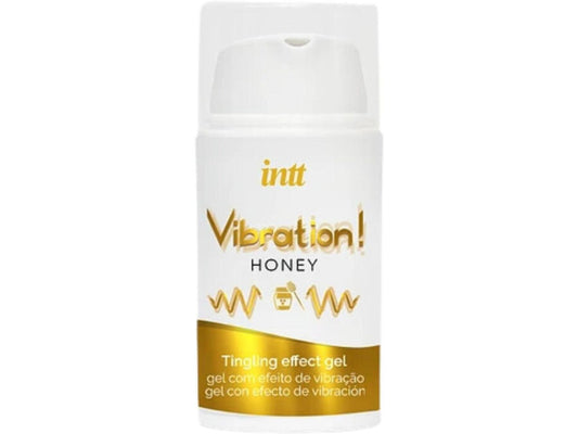 Рідкий вібратор Intt Vibration Honey, густий гель, дуже смачний, діє до 30 хвилин