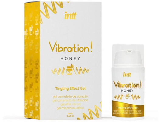 Рідкий вібратор Intt Vibration Honey, густий гель, дуже смачний, діє до 30 хвилин