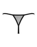 Трусики-стрінги Obsessive Novenes crotchless thong, XS/S, сітка, стрепи, прикраса зі стразами