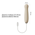 Пульсатор Zalo – AVA Attachment Ivory White для смарт-вібромасажера Zalo – AVA