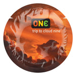 Презерватив ONE Color Sensations ONE trip to cloud nine, 1 шт, помаранчевий, гладенький, зі змазкою