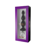 Анальний ланцюжок Adrien Lastic Arrow II, чорний, силіконовий, гнучкий, з металевою ручкою, діаметр 3,2 см