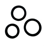 Набір ерекційних кілець Alive Sensual Pleasure Rings, 3 розміри, чорні, дуже еластичні