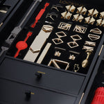 БДСМ-набір LOCKINK All-in-1 BDSM Play Kit, чорний, шкіра з тисненням, предмети для бондажу, шибарі, ваксплею