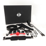 БДСМ-набір LOCKINK Bondage & Restraint Set, чорний, натуральна шкіра, фіксатори, маска, кляп