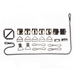 БДСМ-набір LOCKINK Bondage & Restraint Set, чорний, натуральна шкіра, фіксатори, маска, кляп