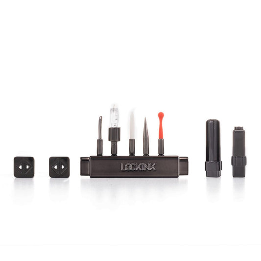 БДСМ-набір LOCKINK Teasing & Impact-Play Set, чорний, маска, кляп, затискачі для сосків, тиклер, шльопалка