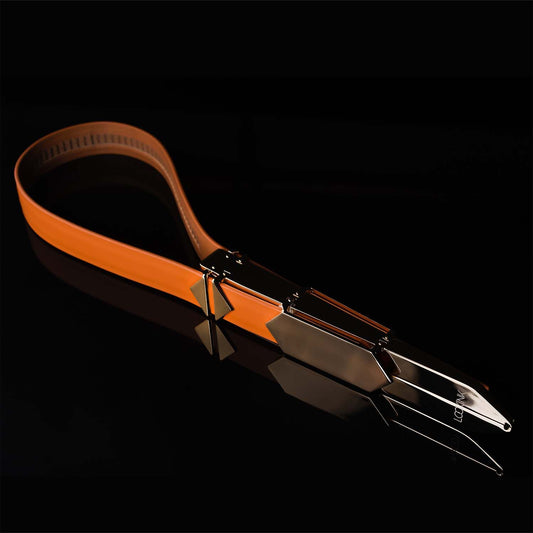 Регульована шльопалка LOCKINK Adjustable Slapper for Impact Play, коричнева, натуральна шкіра