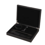 Маска на очі LOCKINK Blindfold Kit, чорна, натуральна шкіра, регульований обсяг