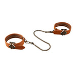 Набір для бондажу LOCKINK 8-Bondage-Straps Restraint Set, коричневий, 8 ременів з натуральної шкіри