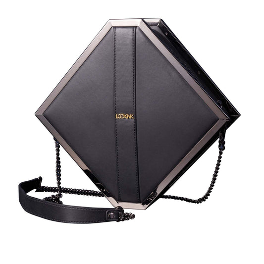 Сумка для секс-іграшок LOCKINK Mysterious Square Kink Bag, чорна, набір для бондажу в комплекті
