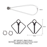 Затискачі для сосків з важкою підвіскою LOCKINK Nipple Clamps with Heavy Pendant, сріблясті