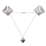 Затискачі для сосків з важкою підвіскою LOCKINK Adjustable Nipple Clamps with Heavy Pendant, під срібло