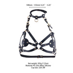 Портупея на грудь LOCKINK SEVANDA Queen Chest Harness with Removable Bra, чорна, зі знімними пестис