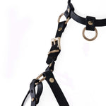 Портупея на грудь LOCKINK SEVANDA Queen Chest Harness with Removable Bra, чорна, зі знімними пестис