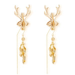 Затискачі для сосків LOCKINK SEVANDA Stag Adjustable Nipple Clamps, золотисті, зі знімними підвісками