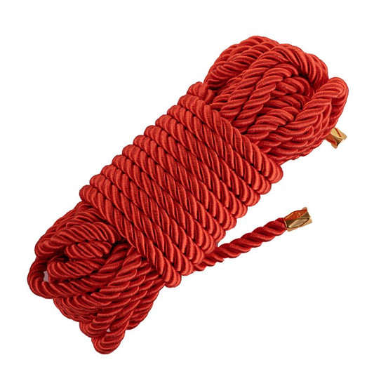 Мотузка для шибарі LOCKINK SEVANDA Shibari Pratice Rope, червона, 8 м, нейлон+бавовна