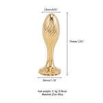 Металева анальна пробка LOCKINK SEVANDA Pearl Pear-shape Anal Plug, зі штучною перлиною