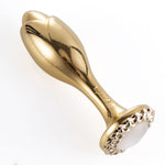 Металева анальна пробка LOCKINK SEVANDA Pearl Rose-shape Anal Plug, зі штучною перлиною
