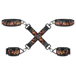 БДСМ-набір LOCKINK The Flowering Serpent Bondage Set, чорний, з малюнком у вигляді змій, 7 предметів