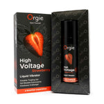 Рідкий вібратор Orgie High Voltage – Strawberry, 15 мл, ефект мурашок, дуже потужний, смак полуниці