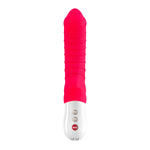 Вібратор для точки G Fun Factory TIGER india red, ребристий, підходить для анальної стимуляції