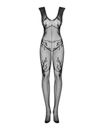 Бодістокінг Obsessive Bodystocking F241, S/M/L, сітка по всьому тілу, відкриті руки, відкрита спина