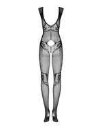 Бодістокінг Obsessive Bodystocking F241, S/M/L, сітка по всьому тілу, відкриті руки, відкрита спина