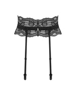 Пояс для панчіх Obsessive Nutris garter belt, XS/S, мереживний, з довгими пажами