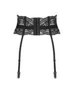 Пояс для панчіх Obsessive Nutris garter belt, XS/S, мереживний, з довгими пажами