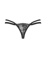 Трусики-стрінги Obsessive Nutris thong, XL/2XL, мереживні, дуже м’які, з подвійними боковинками