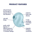 Вакуумний кліторальний стимулятор з вібрацією Satisfyer Sassy Seal, 2 незалежні мотори