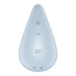 Вібратор для зовнішньої стимуляції Satisfyer Dew Drop Blue, 2 мотори, 12 режимів, м’який корпус