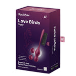 Смарт-вагінальні кульки з вібрацією Satisfyer Love Birds Vary Connect App, змінювана маса, пульт ДК