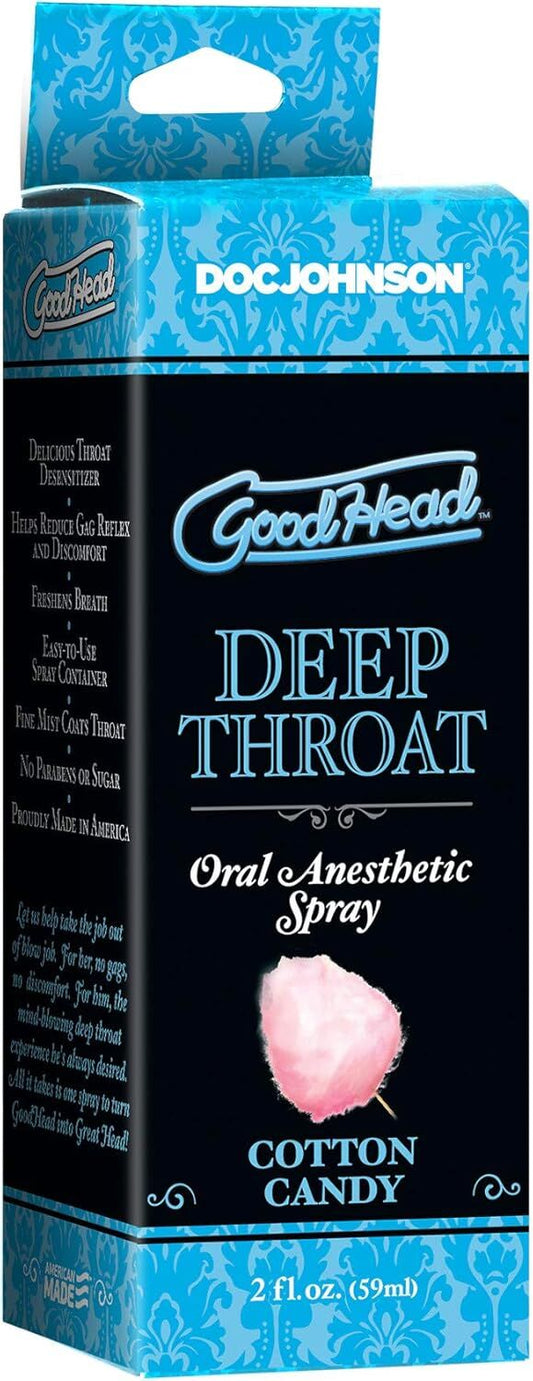 Спрей для мінету Doc Johnson GoodHead DeepThroat Spray - Cotton Candy для глибокого мінету