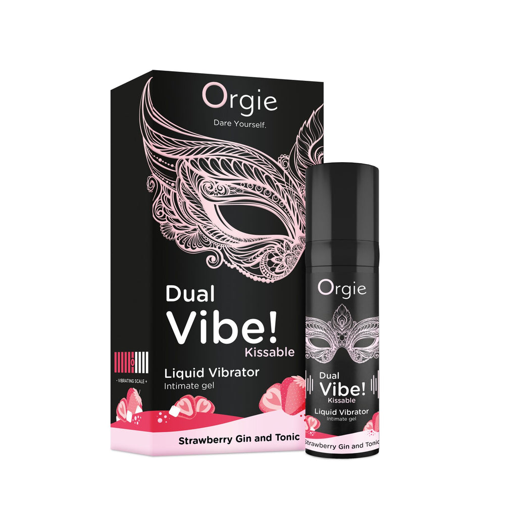 Рідкий вібратор Orgie Dual Vibe! Strawberry Gin & Tonic Kissable Liquid Vibrator