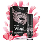 Рідкий вібратор Orgie Dual Vibe! Strawberry Gin & Tonic Kissable Liquid Vibrator