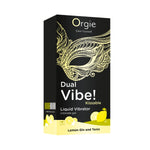 Рідкий вібратор Orgie Dual Vibe! Lemon Gin And Tonic Kissable Liquid Vibrator