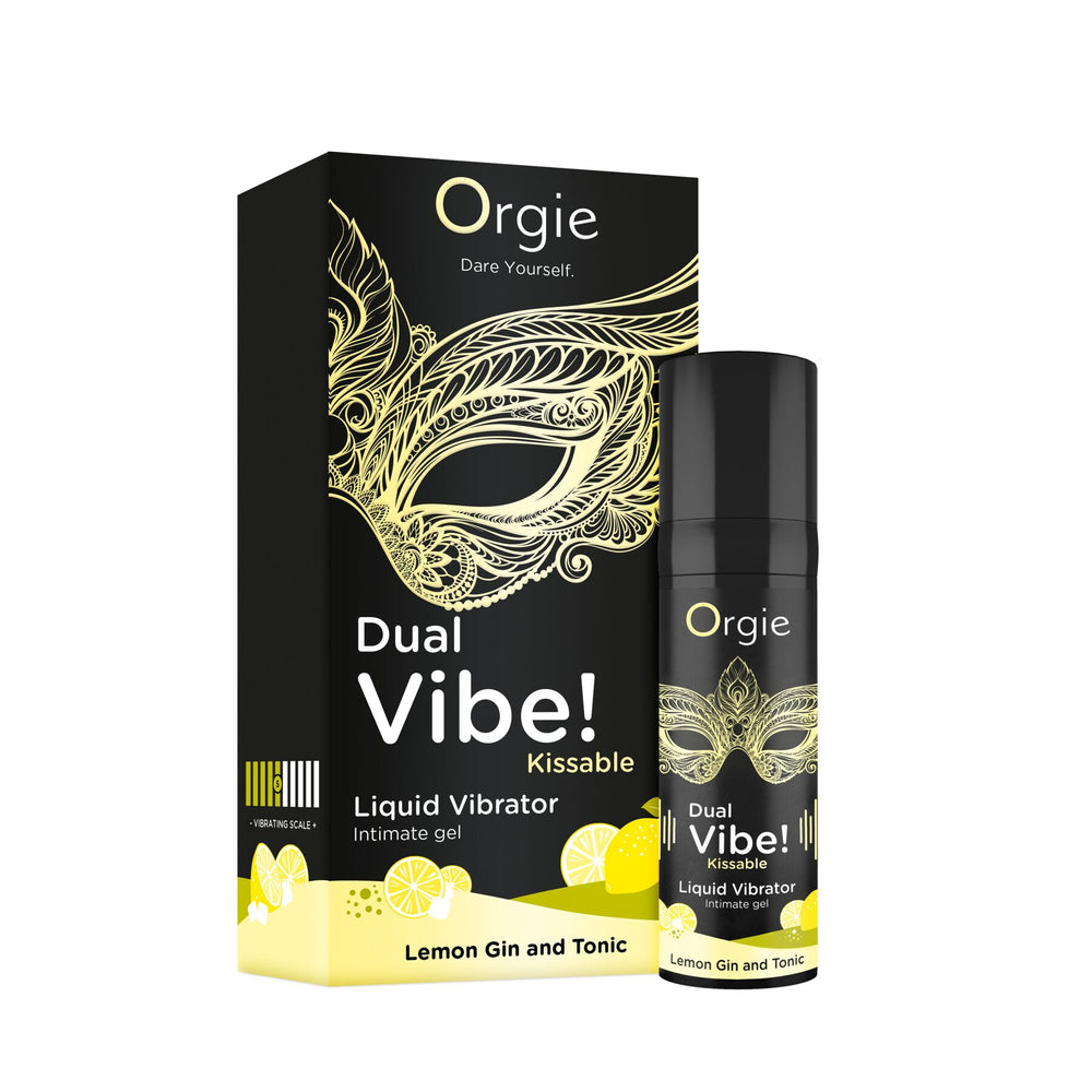 Рідкий вібратор Orgie Dual Vibe! Lemon Gin And Tonic Kissable Liquid Vibrator