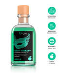 Набір для масажу Orgie – Sexy Therapy Apple, їстівна розігрівальна олія + пір’їнка