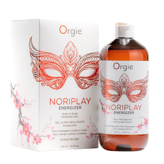 Гель для NURU-масажу Orgie – Noriplay Energizer, екстракт гінкго білоба, захисне простирадло