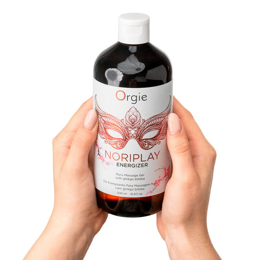 Гель для NURU-масажу Orgie – Noriplay Energizer, екстракт гінкго білоба, захисне простирадло