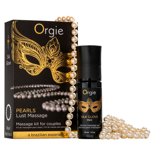 Набір для перлинного масажу Orgie – Pearls Lust Massage, силіконовий гель, намисто