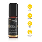 Блиск для губ з ефектом вібрації Orgie Electric Fellatio Lips Gloss,, смак фруктового асорті