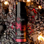 Рідкий вібратор Orgie Sexy Vibe! Hot,, зігрівальний, дуже потужний, зі смаком полуниці