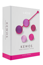 Вагінальні кульки Liebe Kewos — Cerise/Candy Violet, 5 кульок у комплекті, 15, 25, 35, 45 та 55 г