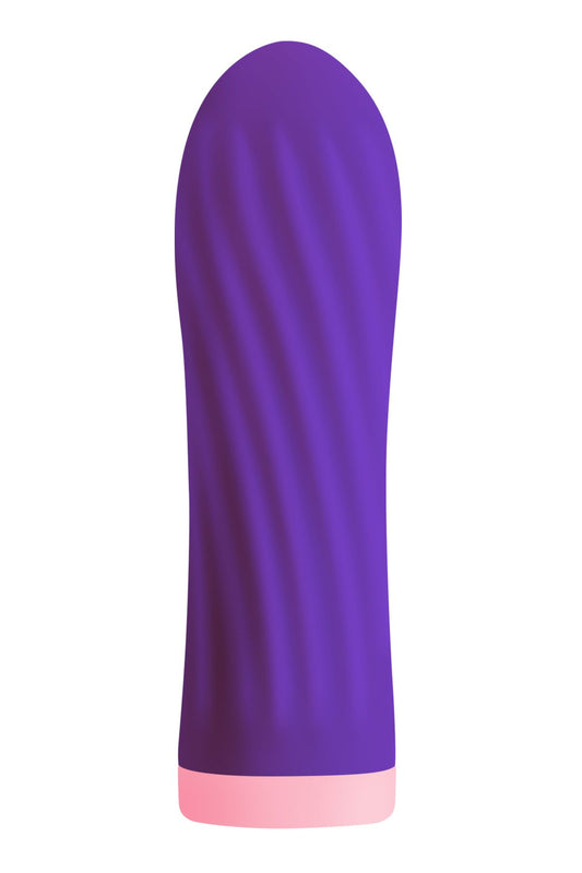 Віброкуля S Pleasures Bullets Twist & Shout Purple, фіолетова, ребриста поверхня, 10 режимів