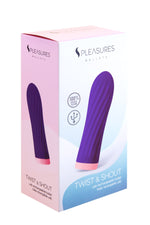 Віброкуля S Pleasures Bullets Twist & Shout Purple, фіолетова, ребриста поверхня, 10 режимів