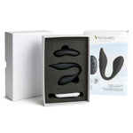 Подвійний вібратор S Pleasures Premium Delight, чорний, для клітора та точки G, 10 режимів