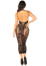 Сукня Leg Avenue Rhinestone Lace and Net Bodycon Dress One Size, Black